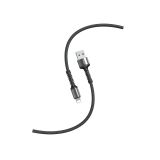 Кабель Smartbuy S26, USB - Lightning, для Apple, 3A output, нейлоновая оплетка, 1м, черный