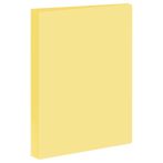 Папка на 2 кольцах СТАММ А4, 25мм, 500мкм, пластик, пастель, желтая
