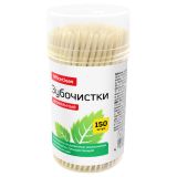Зубочистки деревянные OfficeClean, 150шт., в баночке