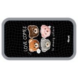 Пенал 2 отделения, 190*110 Först "Cute bears" (Милые медвежата), ламинированный картон