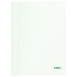 Папка-скоросшиватель пластик. перф. СТАММ "Сияние" А4, 180мкм, белый с прозр. верхом