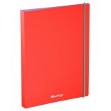 Папка на 4 кольцах Berlingo "Raze" А4, 24мм, 600мкм, D-кольца, с внутр. карманом, красная, софт-тач