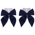 Заколка для волос MESHU, бант, темно-синий, 14*14см, европодвес