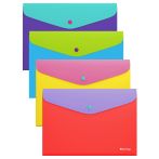 Папка-конверт на кнопке Berlingo "Raze" А4, 200мкм, софт-тач, с цветным клапаном, ассорти