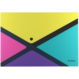 Папка-конверт на кнопке Berlingo "xProject. Color Block" А4, 300мкм, с дизайном