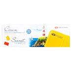 Акварель ЗХК "Сонет", художественная, 21цв., кювет, металлический пенал