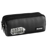 Пенал мягкий 3 отделения, 210*85*55 мм, Berlingo, "Urban", полиэстер+экокожа