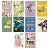 Открытка Арт и Дизайн "Ассорти №12", 121*183мм, 10 дизайнов, с отделкой